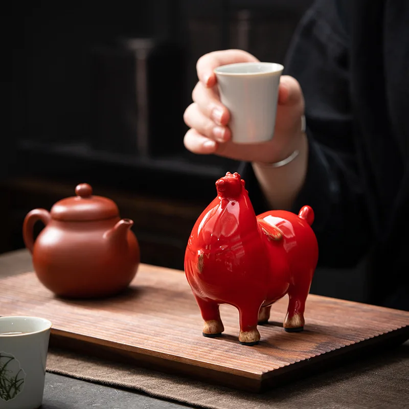 0004 Handmade Chinese General Horse Tangma Ceramic Small Ornaments Tea Table Porch Office Desktop Ornaments Creative Gifts