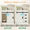 Bathroom Vanity with Sink Combo, 31in Sliding Barn Door Bathroom Vanity Cabinet with Storage Drawers, Bath Storage Vanity Sink 3