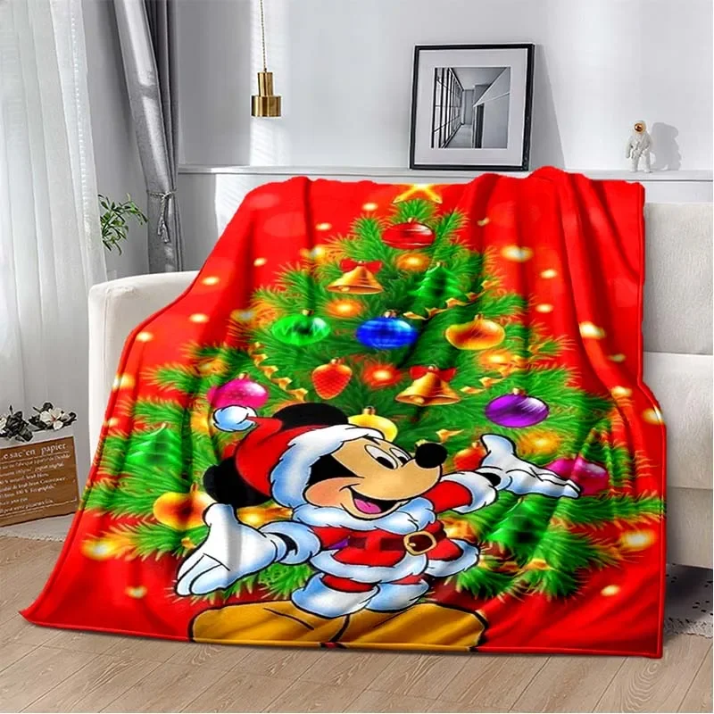 

Disney Mickey Minnie Soft Plush Blanket,Flannel Blanket Throw Blanket For Livingroom Bedroom Sofa Picnic Cover Christmas Gift