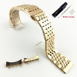 Versatile Stainless Steel Strap with Dual - Purpose Butterfly Clasp and Tool - 22mm (Rose gold)
