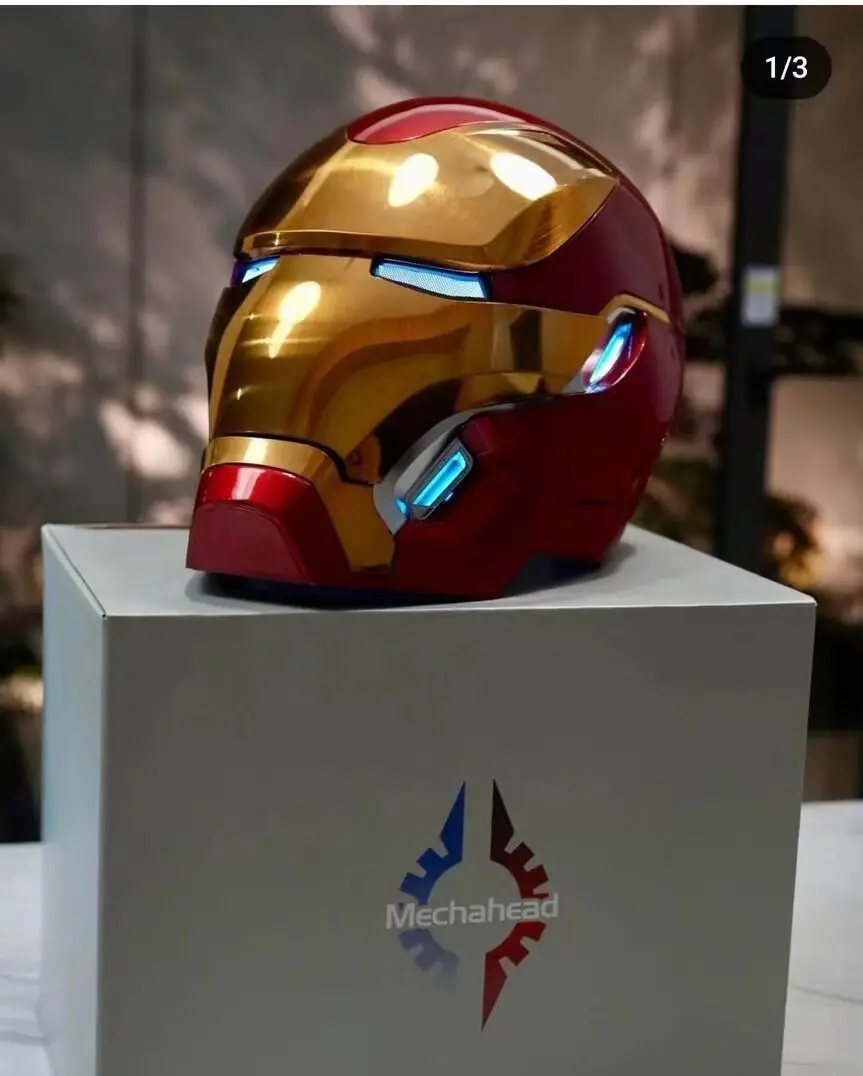 Casco MK50 1:1 Portátil Con Voz, Tacto Y Mando A Distancia – Ojos LED Y Paneles Móviles, Ideal Para Cosplay Y Colección