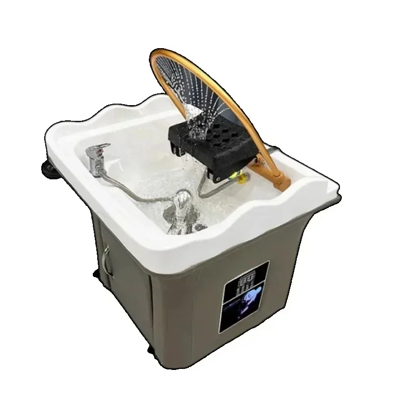Portable Small Comfort Shampo Chair Move Bed Station Water Circulation Head Spa Hair Wash Shampouineuse Salon Furniture WZ50SC