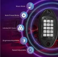 High Quality 8Pods RGB LED Rock Lights APP Control For Jeep Off-Road Truck UTV ATV Underbody Wheel Lights Car LED Chassis Strip - Image 4