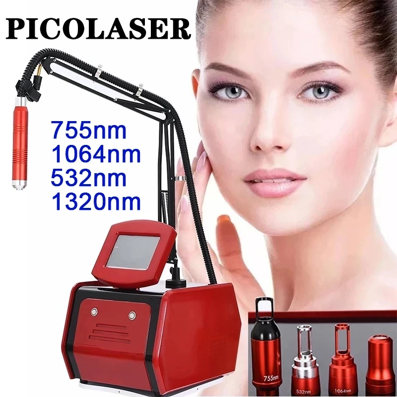 Big Power 6000W DLS 755 1320 1064 532nm Q Switch Nd Yag Picosecond Laser Tattoo Hair Removal Machine Effective Painless 2024