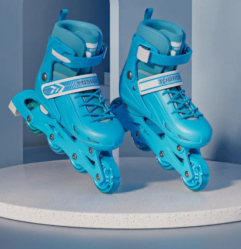 Flashing Inline Roller Skates Women Men Adjustable Size 4 Wheels Skate Shoes For Boys Girls Beginner Outdoor Skating Sneakers