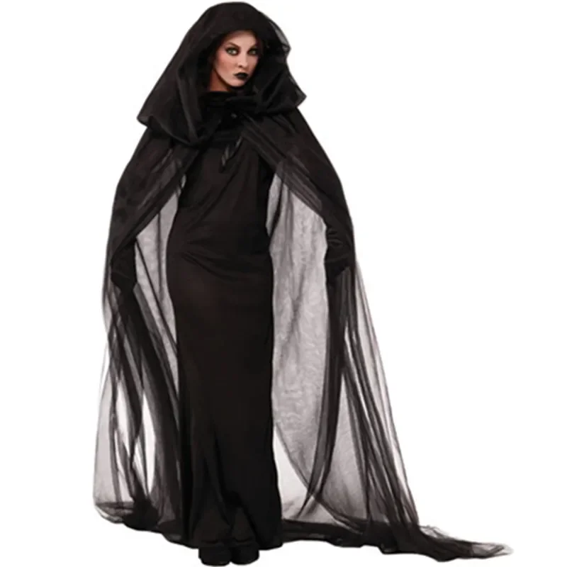 

Halloween Sorceress Black Adult Wicked Witch Cosplay Fancy Dress