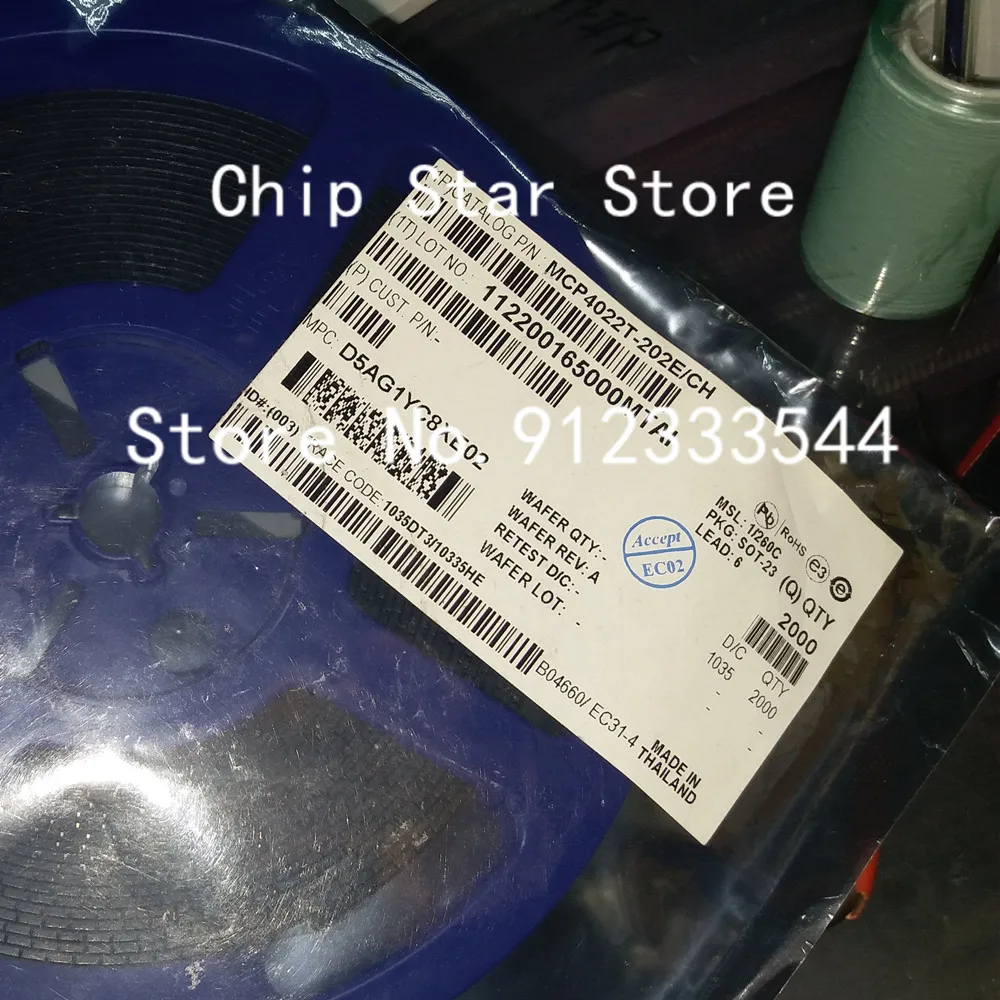 5100pcsMCP4022T202ECHMCP4022TMCP4022SOT236NonVolatileDigital