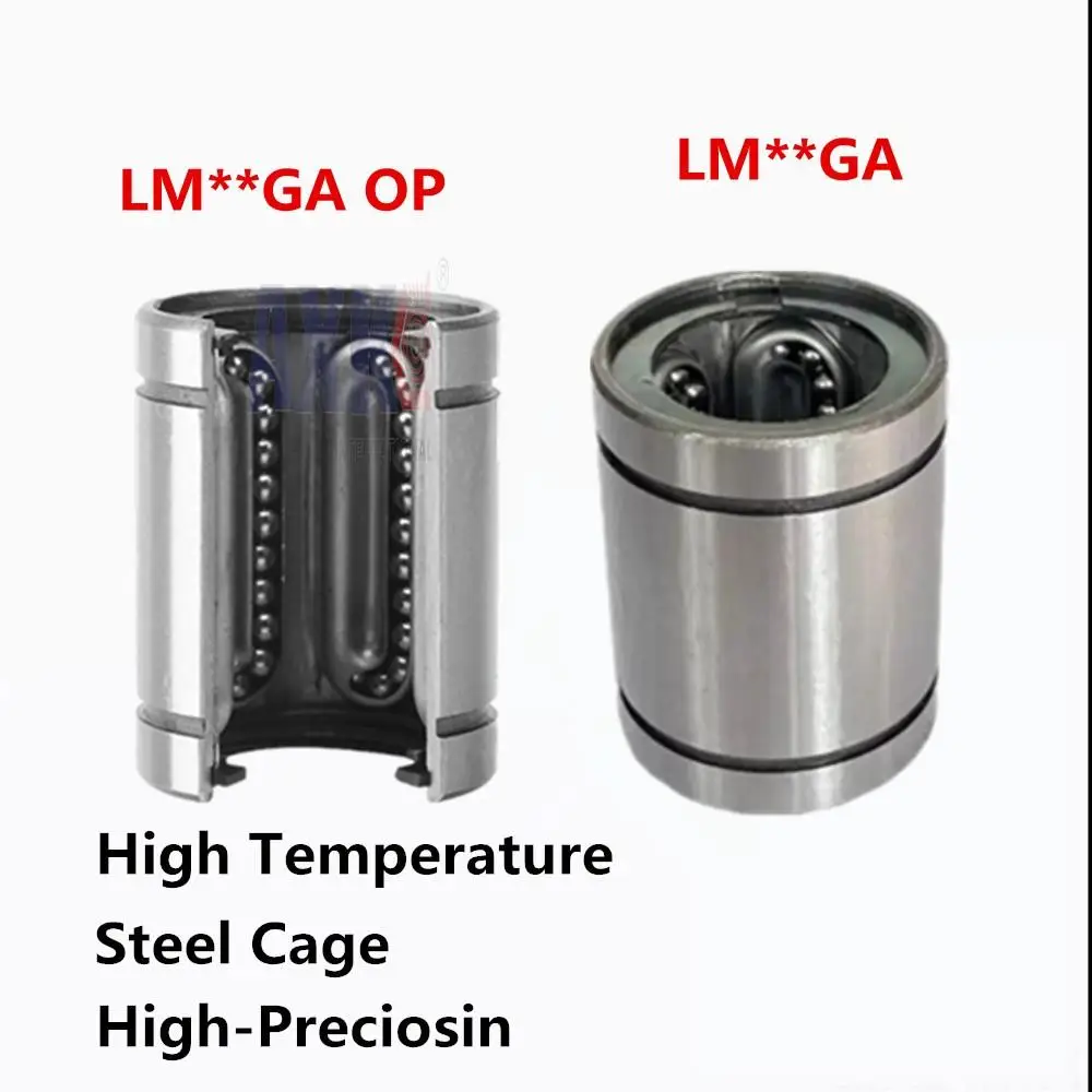 

High-Preciosin High Temperature Resistance LM25 GA LM20GA LM8GA LM16GA OP Steel Cage Linear motion Ball Bearing LM30GA