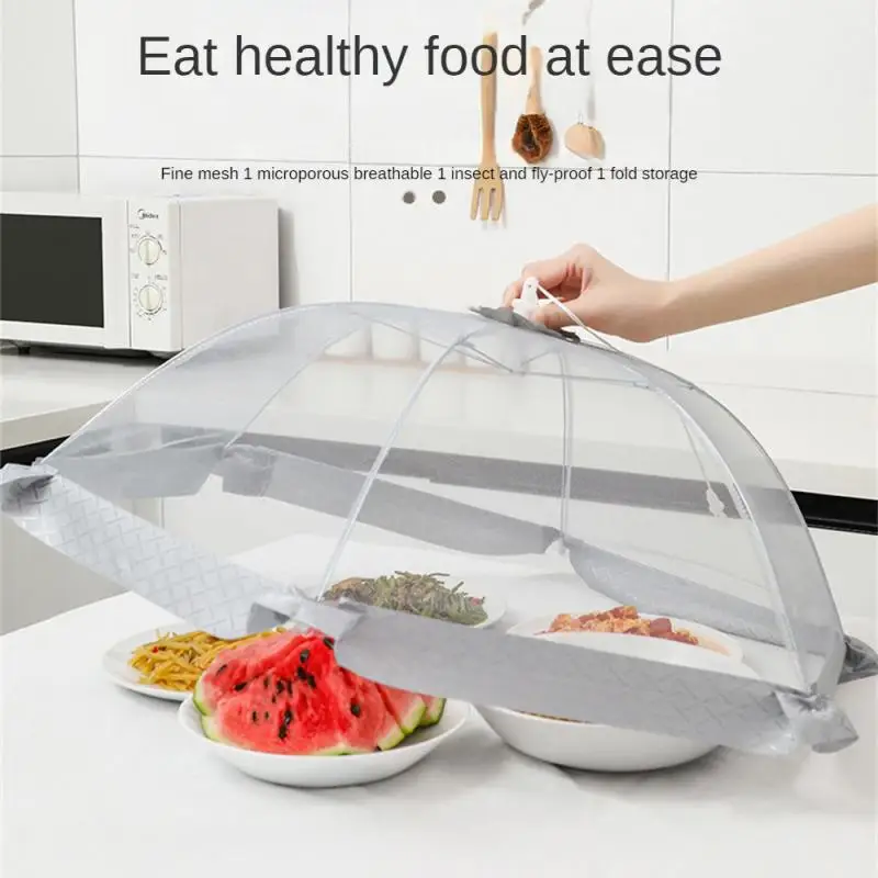 Fine Mesh Food Covers Foldable Umbrella Style Food Cover Anti Fly Mosquito Tent Dome Net-Up Table Mesh Kitchen Accessories food cover