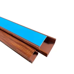Wall - mounted Self - adhesive Cable Organizer - 40cm/15.75 Wire Management Solution - 1PC (Walnut wood)