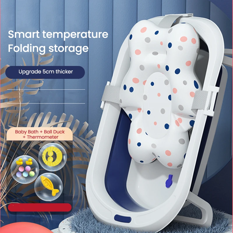 Baby Shower Protable Bath Tub Folding Large Size Bathtubs Can Sit And Lie Down 0-6 Years Newborn Products Bath Mat And Bath Net 3 Baby Shower Protable Bath Tub Folding Large Size Bathtubs Can Sit And Lie Down 0-6 Years Newborn Products Bath Mat And Bath Net 3