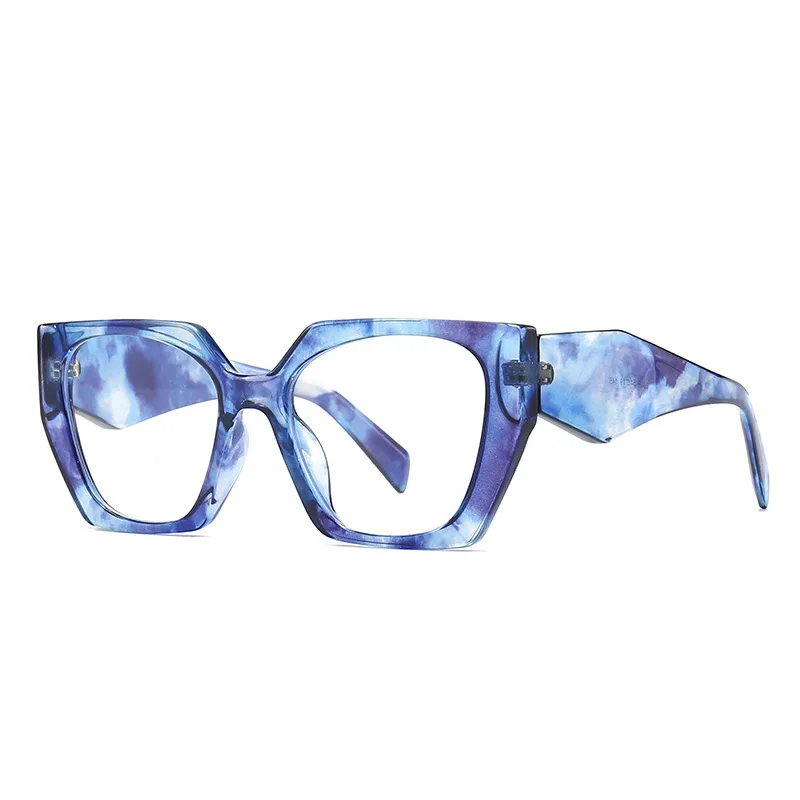Vintage kocie oko damska moda ramki okularów oversize kwadratowe czarne okulary damskie blokujące niebieskie światło okulary optyczne