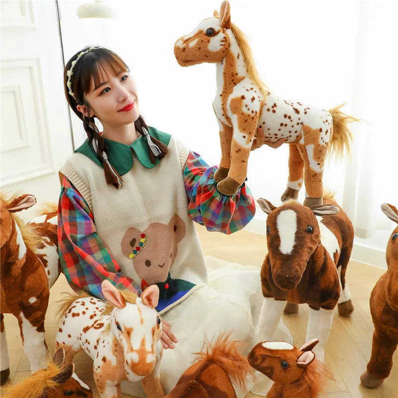 シミュレーションポニー人形大型馬ぬいぐるみ汗血馬縫いぐるみ