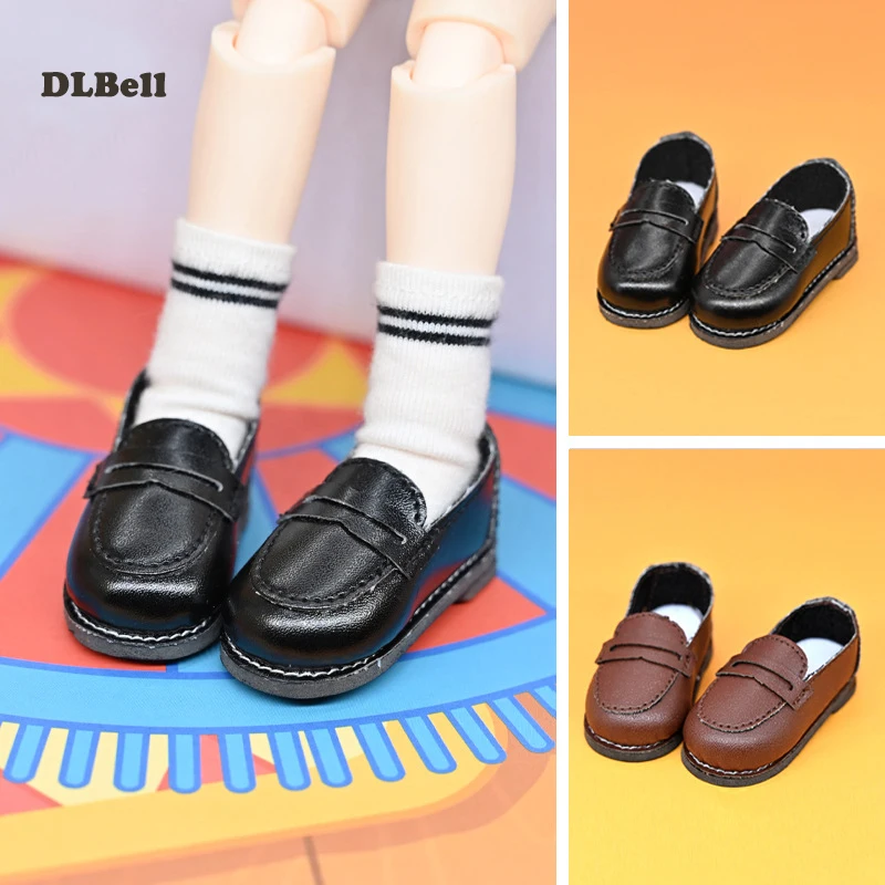 1 Pair (1/6 bjd Doll Shoes) Handmade PU Leather Uniform Shoes for 1/6 BJD and EXO Dolls Accessories Toys 1 pair jzf 184 protein leather ear cushion headphones ear pads replacement for sony mdr xb650bt mdr xb650 white