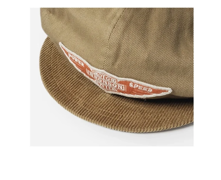 Bronson 1950's Motorcycle Biker Cap Vintage Style Short Brim
