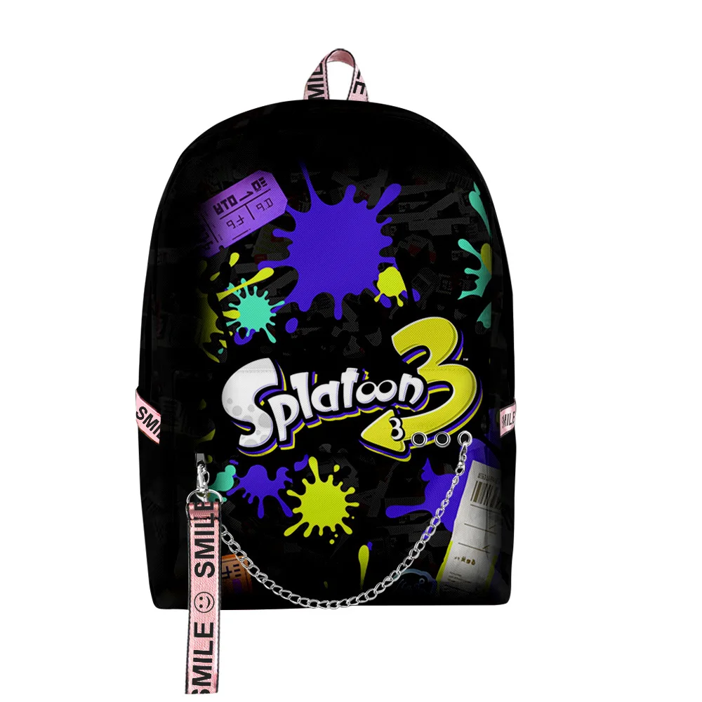 Splatoon 3 Рюкзаки с принтами из игр 2023 рюкзаки на молнии модный рюкзак Harajuku школьная сумка Уникальная Дорожная Сумка