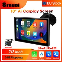 Srnubi 10 "pouces voiture sans fil Carplay et Android Auto Navigation rétroviseur FM AUX WIFI Portable multimédia écran tactile moniteur 1