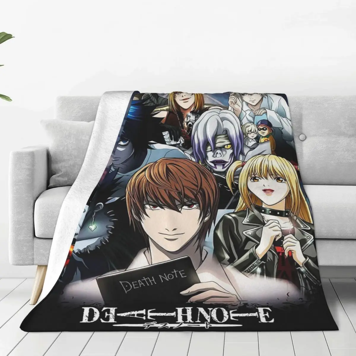 

Death Note Anime Japan Blanket Flannel Spring Autumn Ryuk Misa Shinigami Breathable Soft Throw Blanket Home Outdoor Rug Piece
