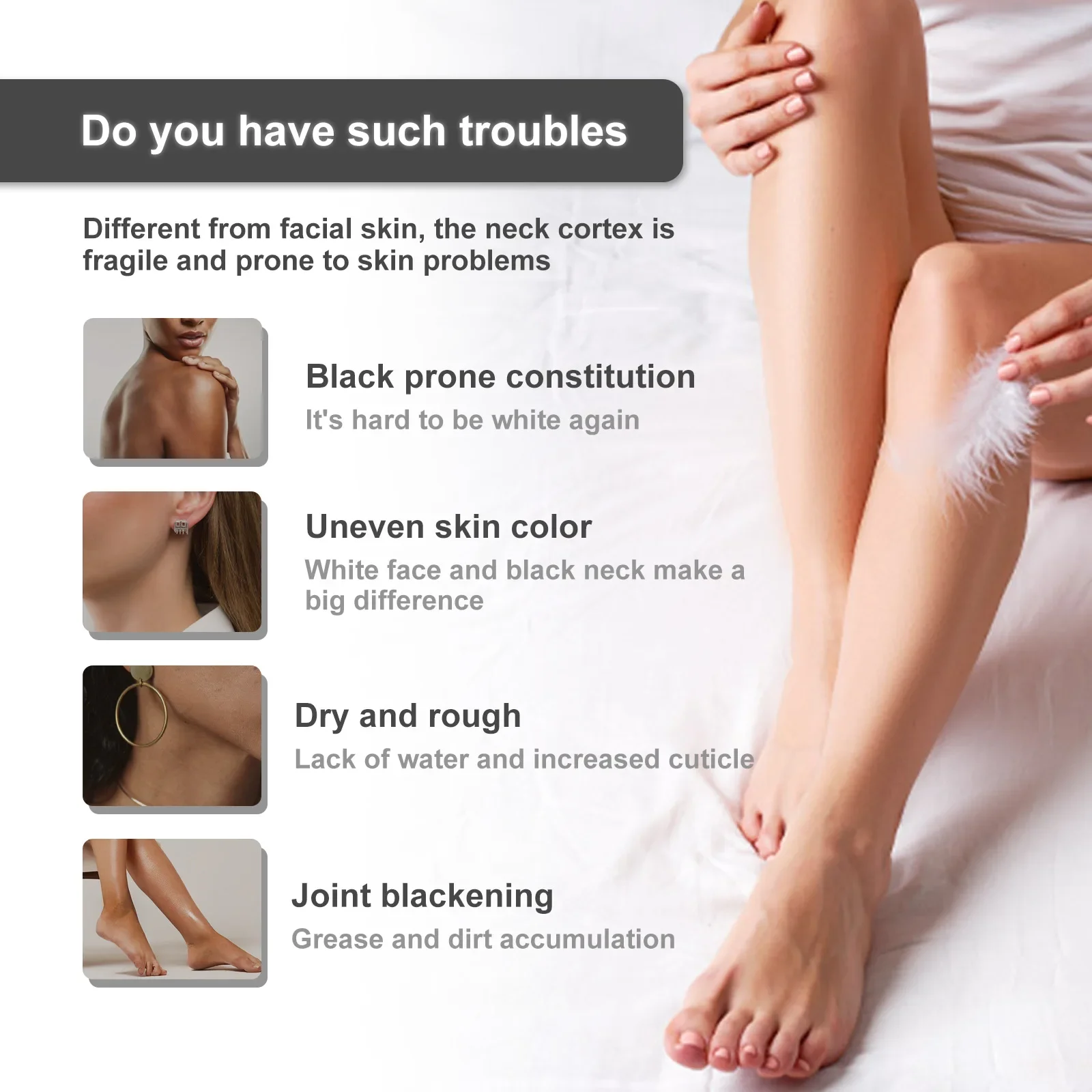 Body Whitening Bleach Cream Brighten Underarm Elbow Knees Joint Removal Intimate Parts Dark Spots Melanin Snow Bleach Cream 30ml 3