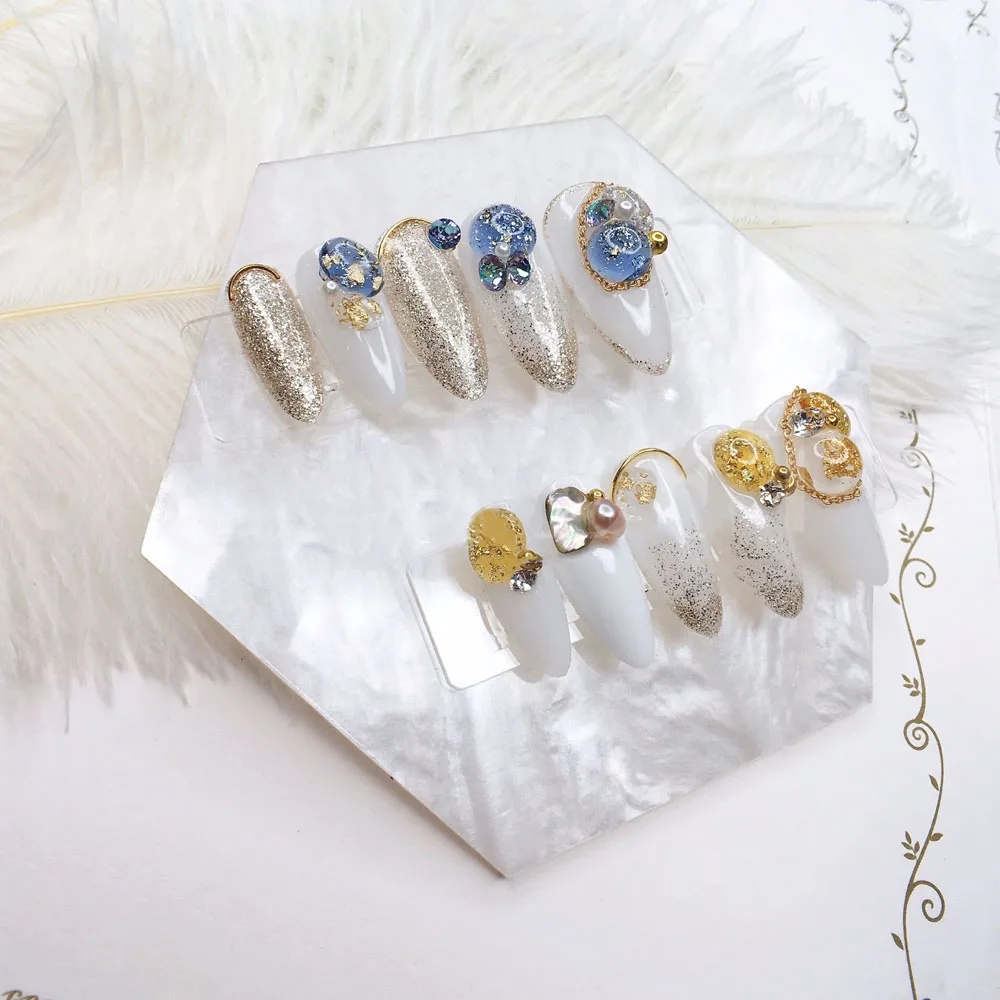 Mixing Nail Art Tools Practice Display Manicure Palette Nail Art Palette Color Paint Palette False Nail Tips Display Board