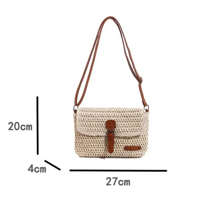 New Fashionable Straw Women's Bag, Trendy Vacation Casual Shoulder Crossbody Bag, Women's Versatile Stylish Straw Women's Bag