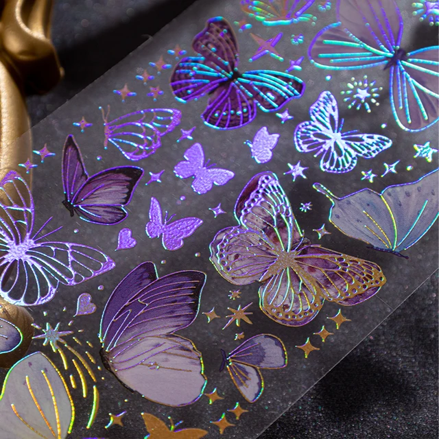 3pcs Colorful Butterfly PET Stickers Decorative Decals: Add Charm to Your Accessories