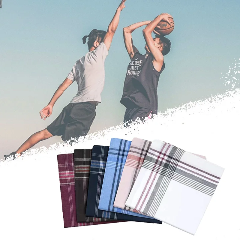 Description Picture 5 of item12Pcs Handkerchief Towels Multicolor Plaid Stripe Men Women Pocket for Wedding Party Business Chest Towel Handkerchiefs Scarves