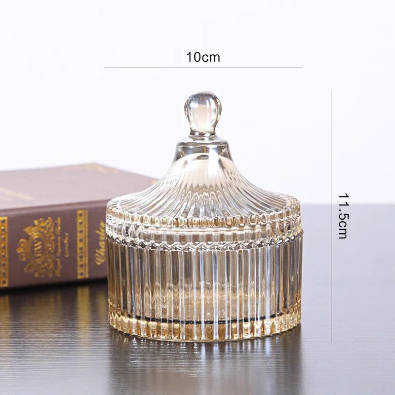Роскошная прозрачная стеклянная шкатулка для драгоценностей с крышкой ...