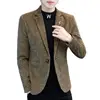 Blazers Fashion Men's Fashion Business Everything Trend Handsome British Style Leisure Slim Plaid Wedding Work Male Blazer 1