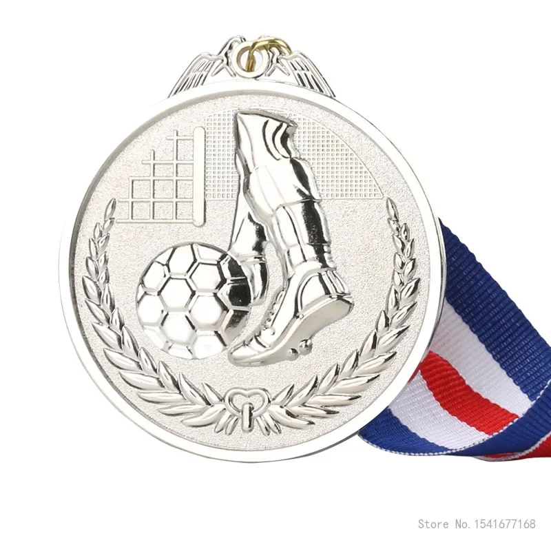 Customized, Football Style Neck Hanging Medal Zinc Alloy, Gold, Silver and Copper, Home Decor Accessories, Sports, General, 5Pcs