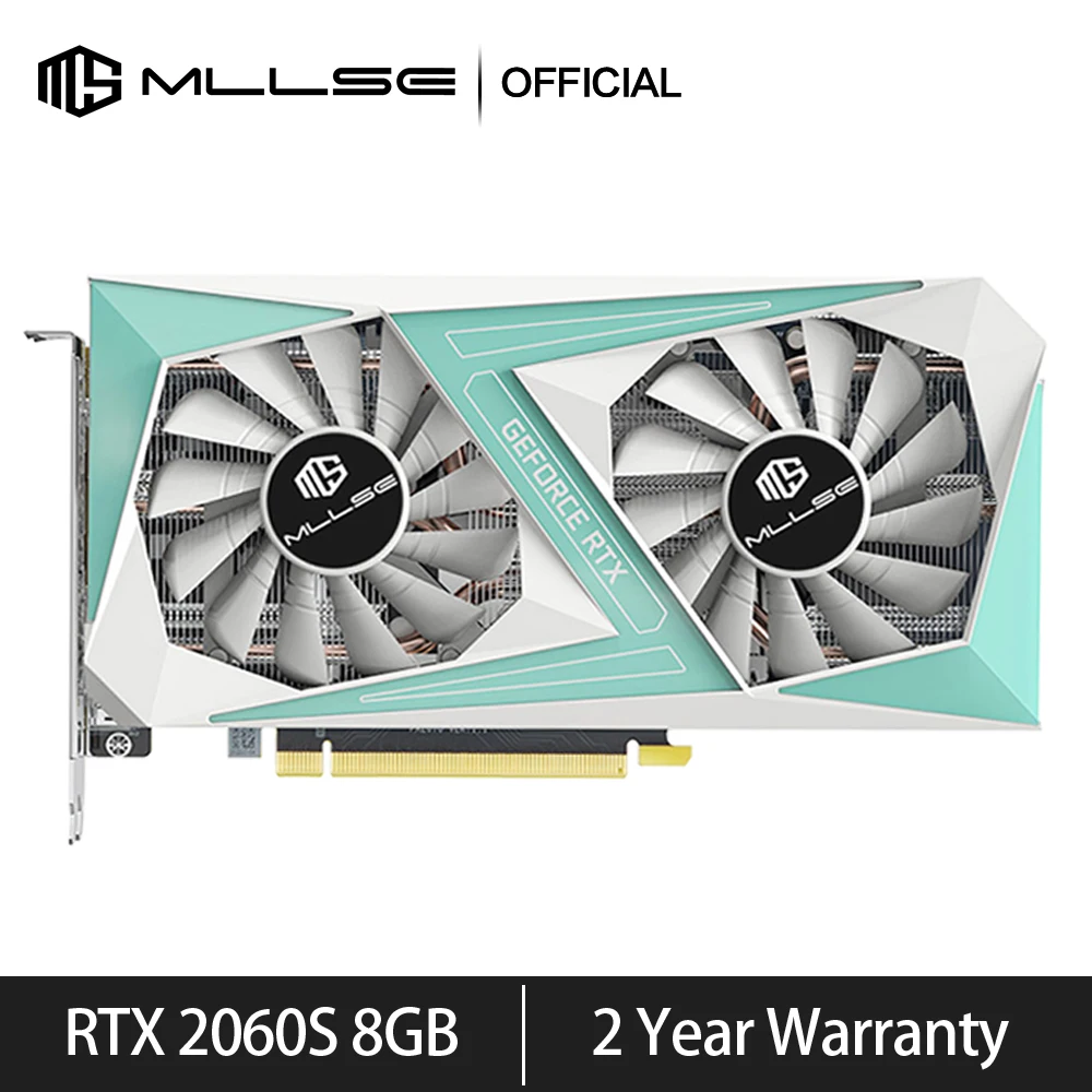 Mllse Rtx 2060 Super 8Gb Placa De Video Gaming Scheda Grafica Gddr6 256Bit 8Pin Pci Express 3.0X16 Rtx 2060 Super 8Gb Gioco Bianco