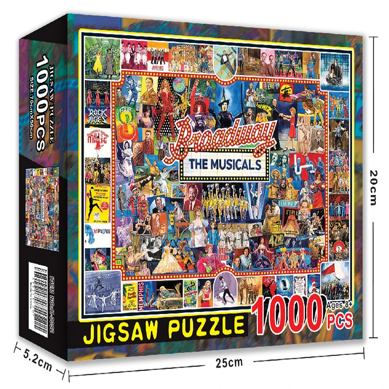 New Memory Of Opera Puzzles For Adults 1000 Pieces Fashion Design Paper Jigsaw Games Precious Gift Box Sale Price Fidget Toy |