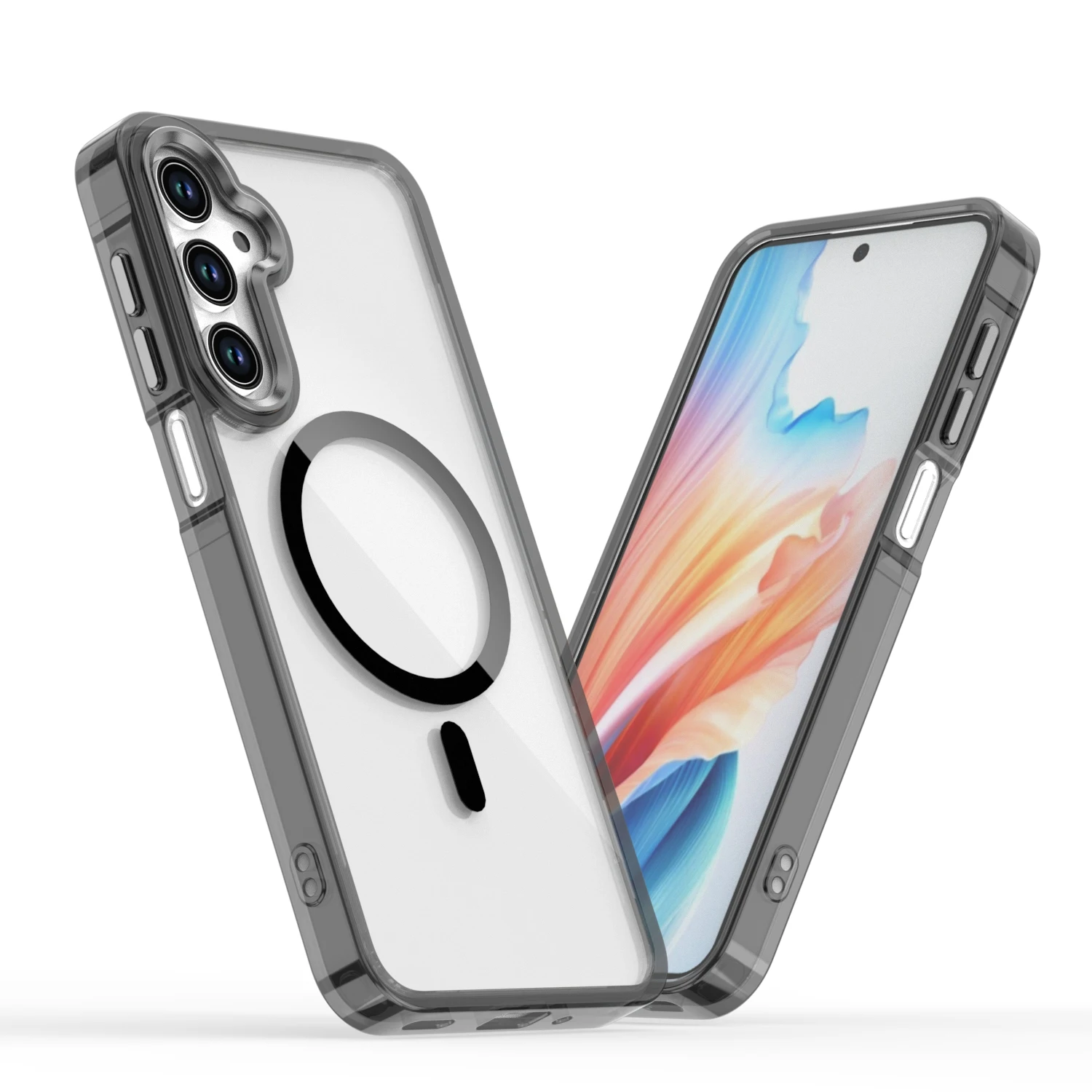 Clear Magnetic Phone Case, Shockproof Slim Protective Cover with MagSafe Compatibility