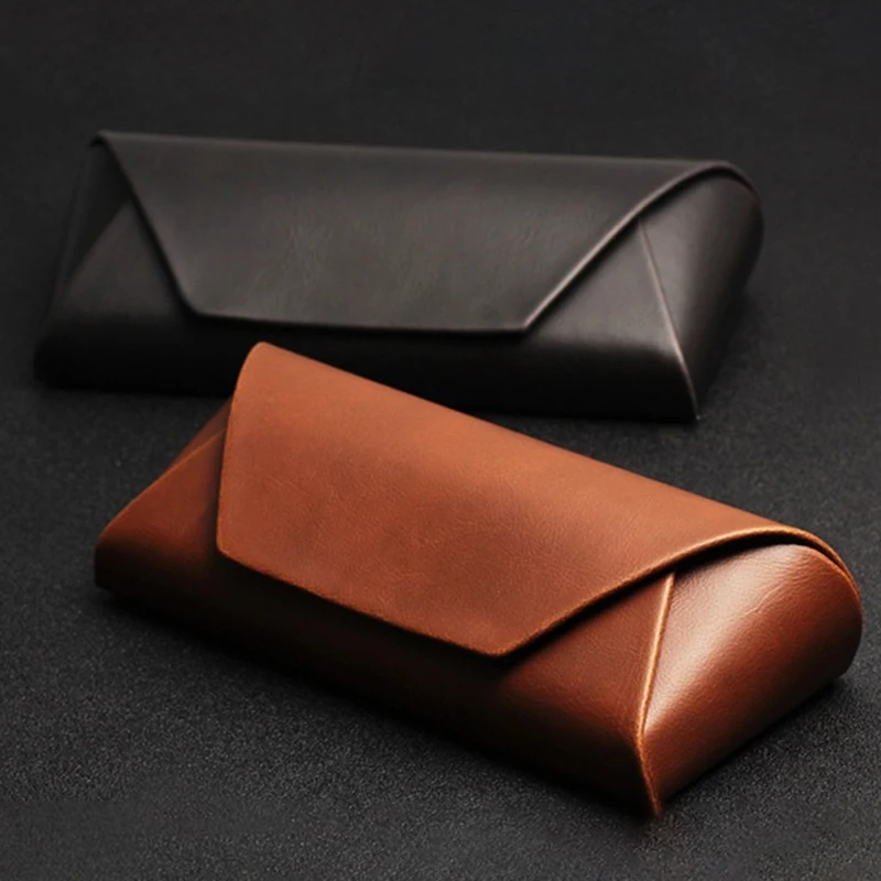 

Luxury PU Leather Myopia Glasses Case Anti-compression Sunglasses Case Solid Color Eyeglasses Dustptoof Bag Eyewear Accessories