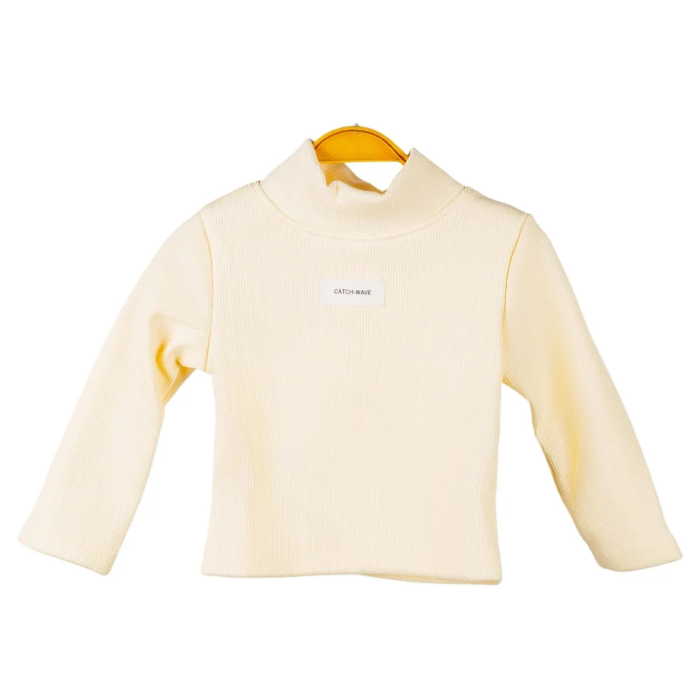 الأطفال الخريف الشتاء الياقة المدورة البلوز طويلة الأكمام أسفل قميص عادية الدافئة تي شيرت الاطفال طفل الفتيان الفتيات الملابس بلايز