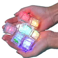 8Pcs Kids Bathing Water Sensor Luminous Ice Cubes Shape Cute Animal Print Colorful LED Light  For Children's Bath Game Toys 1