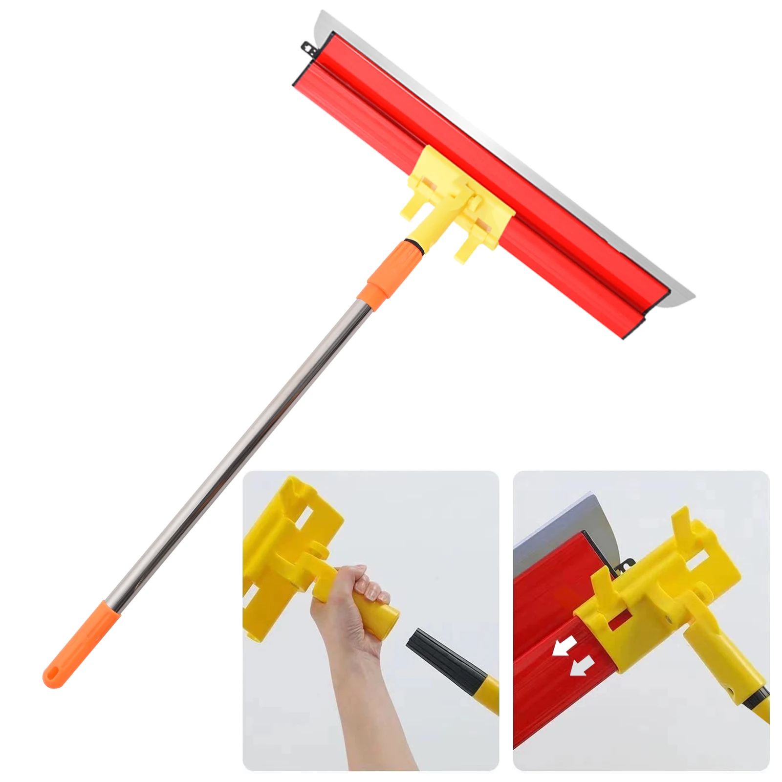 Edelstahl-Spachtelset, 25/40/60/80cm Rutschfester Trockenbau-Spachtel mit Verlängerungsgriff für Glättarbeiten & Finishing – Detail 11