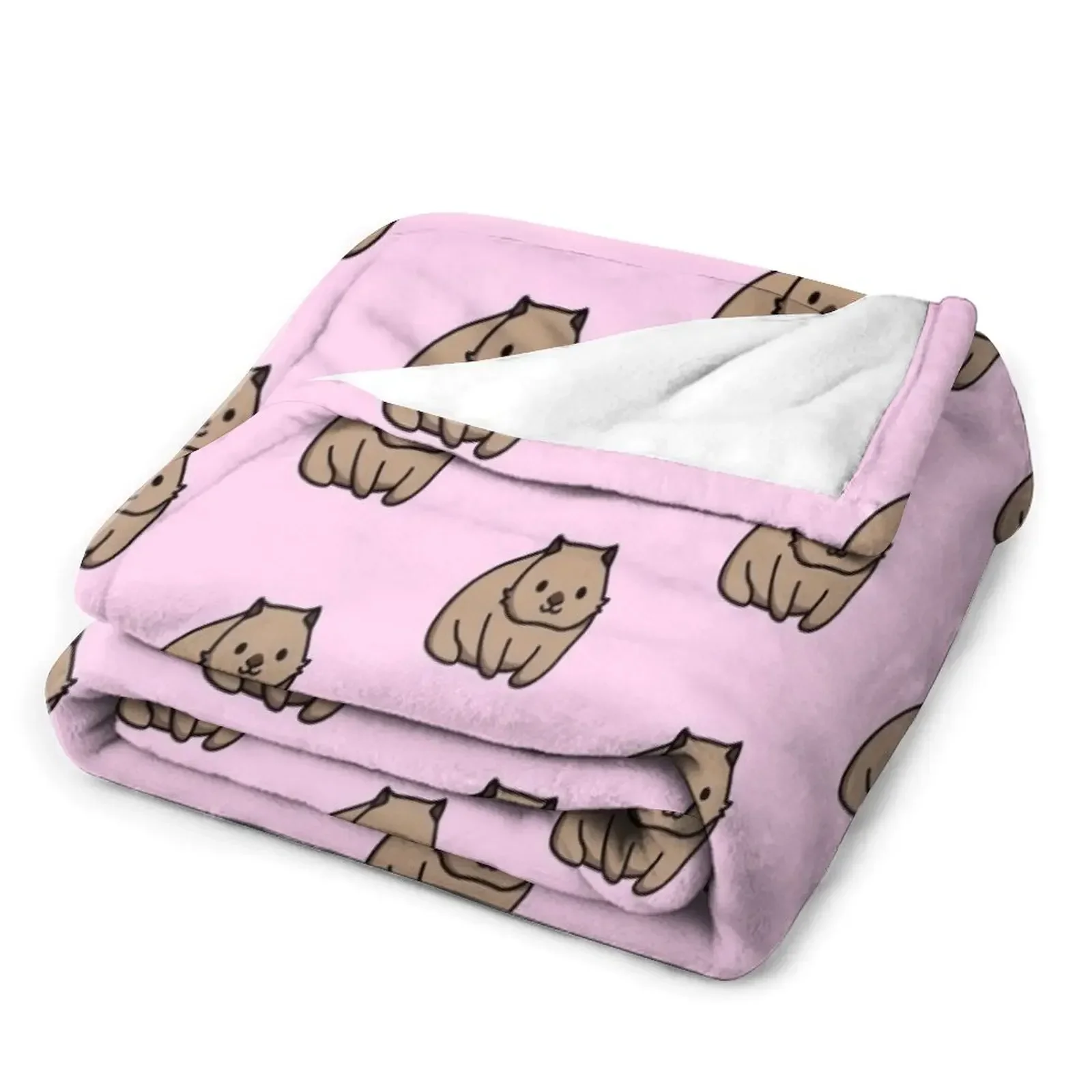 Wombat Throw Blanket Flannel Fabric Luxury Thicken Blankets 3