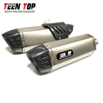 51mm SC Exhaust Muffler 470mm Universal Motorcycle Exhaust System For Kawasaki Ninja650 Ninja400 Z900 Z650 Z750 Versys650 Z250