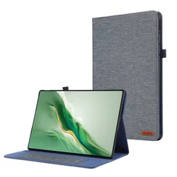Premium Soft Fabric Flip Stand Case for 12.3 Honor Magicpad 2 (2024) Tablet (Blue)