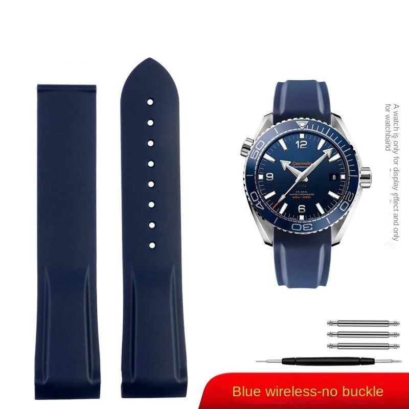 thumbnail image 1 of Correas de reloj de silicona de goma de 20 mm y 22 mm para Omega Seamaster 300 Speedmaster Correa para reloj Seiko HAMILTON Correa para reloj Moon, 1 of 5