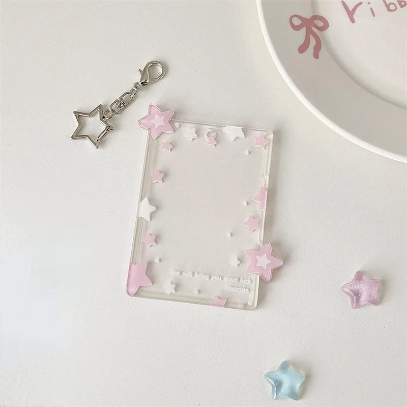 Transparent Kpop Photocard Keychain and Student Card Case
