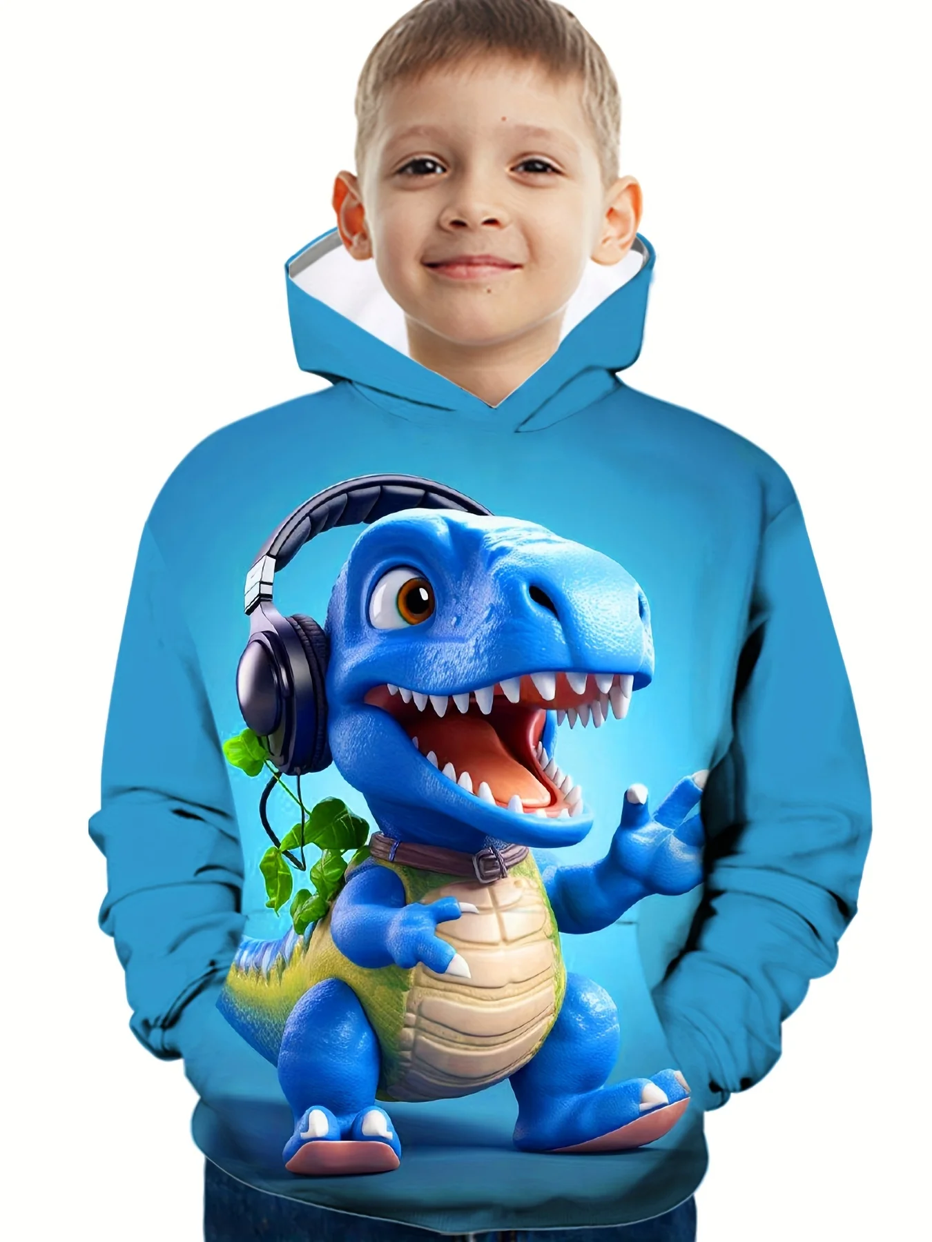 Boys Dinosaur Hoodie Sweatshirt 4