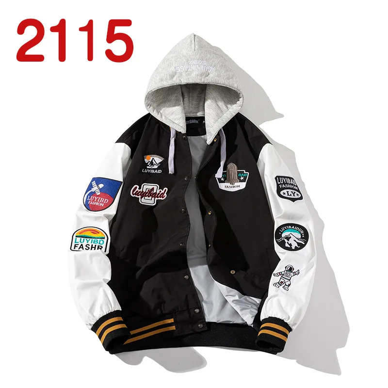 ジャケット・アウター embroidery design bomber jacket Men Embroidery Bomber Jacket Hip Hop Coat Rock Youth