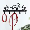 1Pc Metal Paw Pet Dog Hanger 5 Hooks Coat Key Lead Leash Wall Rack Holder Organizer, Towel Rack，Organizer，Storage rack 1