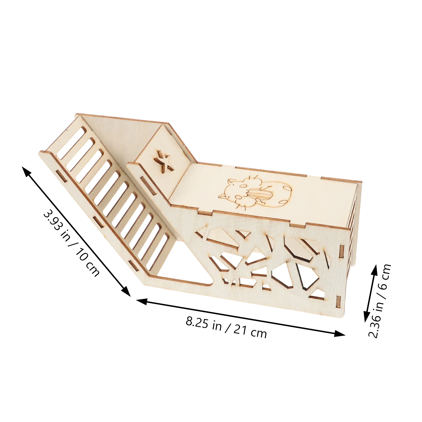 Guinea Pig Hideout House with Ramp Hedgehog Squirrel Habitat Small Animal Hut Hamster Hideout hamster houses - Image 4
