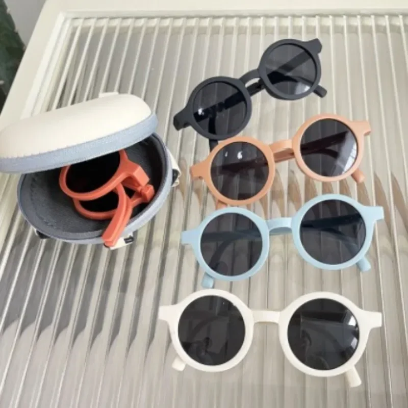 Retro Kids Folding Sunglasses Girls Boys Summer Beach Travel Baby Sun Glasses Accessories Sun Protection Children Shades Eyewear kids sunglasses,children sunglasses