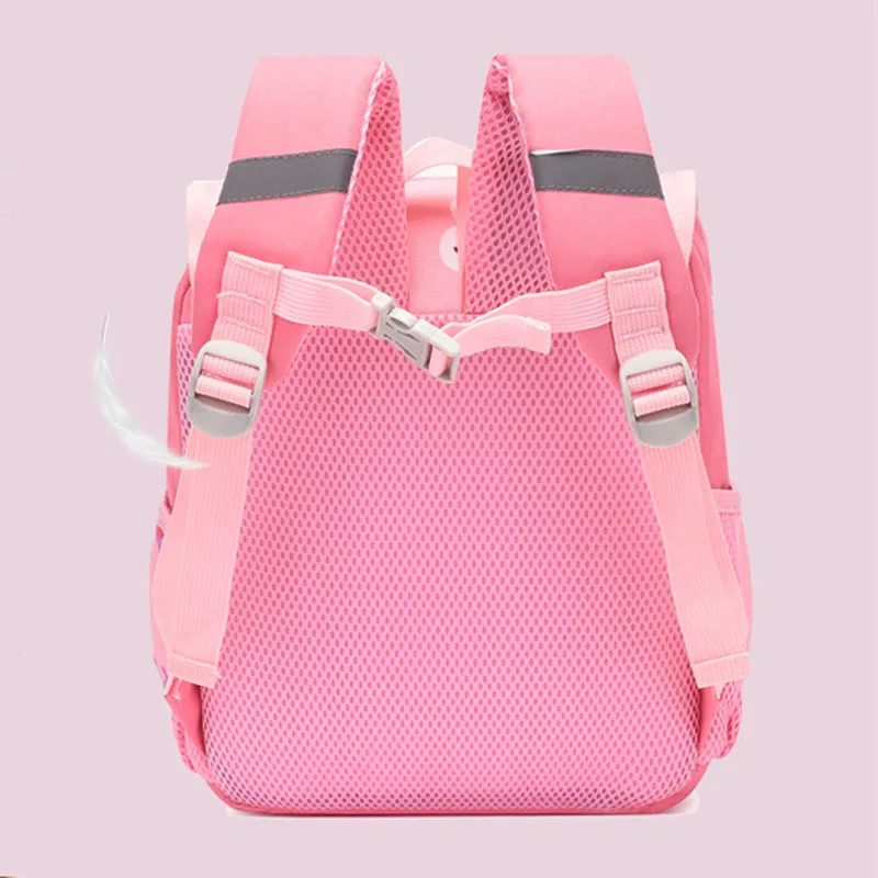 School bag for kids 5 to 6 year boys cartoon little dinosaur rabbit cat plush doll children's Kindergarten  backpack