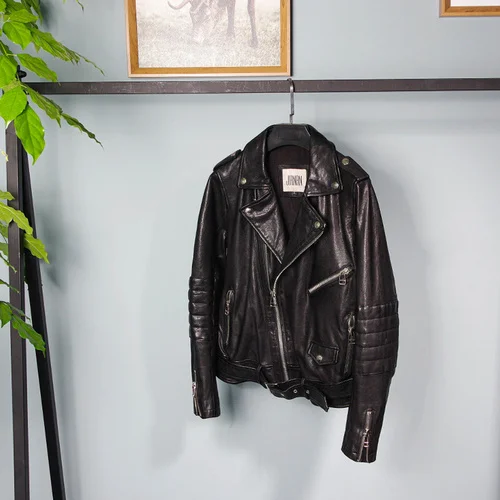 

Genuine 2023 Spring Leather Jacket Women Clothes Sheepskin Coat Female Motorcycle Biker Jacket Vintage Slim Fit 17-69