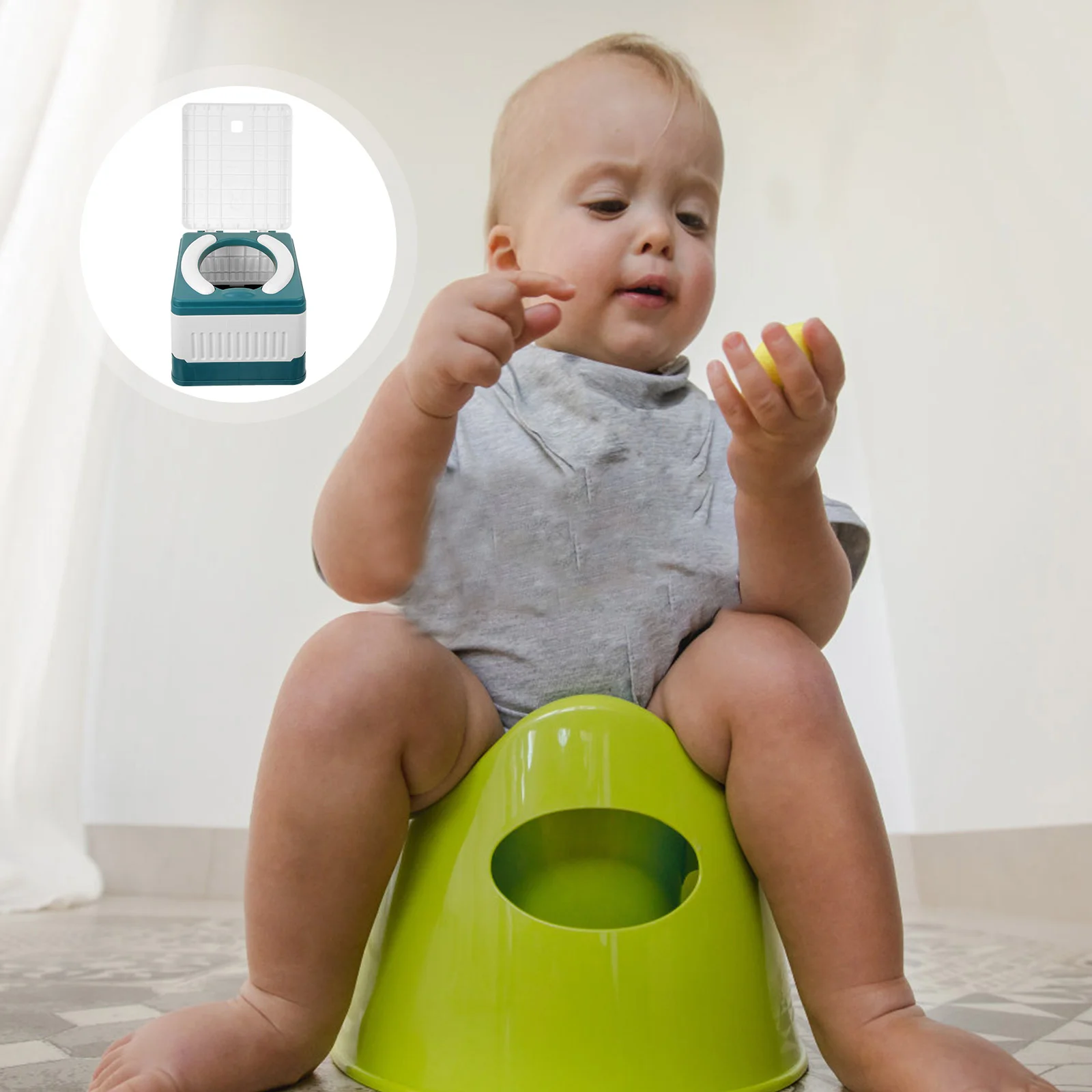 

Foldable Toilet Training Seat Portable Potty Simple Folding Pvc for Camping Outdoor Car Toddler Travel Closestool